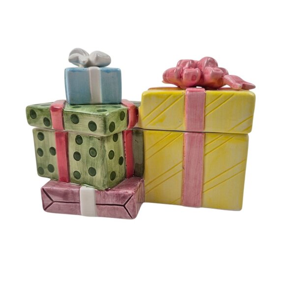 Spode Christmas Tree Candy Box Small Lidded RCPC Vintage England Earthenware - Picture 1 of 10